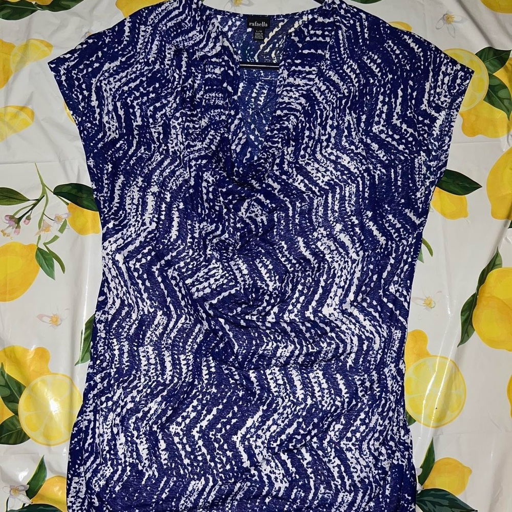 Blue and white shirt